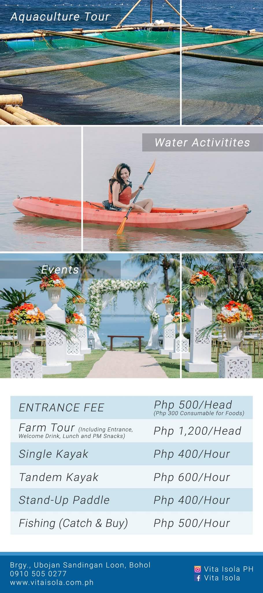 Places to visit in bohol, bohol tour, bohol island hopping, vita isola bohol, bohol event venues